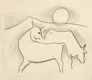 Orava Gallery Prints: On the pasture, 1936. Creator: Mikulas Galanda