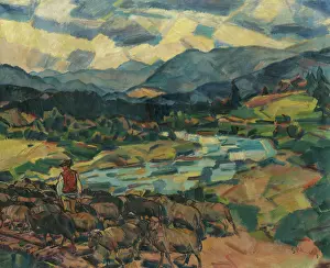 Leading Prints: To the Pasture, around 1938. Creator: Gustav Mally