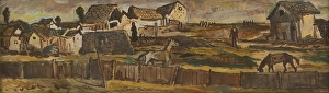 Cyprian Prints: On the pasture, 1944. Creator: Cyprian Majernik