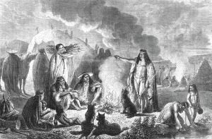 Patagonia Prints: Patagonian encampment; Patagonia and the Patagonians, 1875. Creator: Unknown