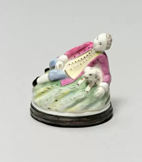 Mounts Gallery: Patch Box, Mennecy, c. 1750. Creator: Mennecy Porcelain Factory