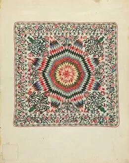 Patchwork Quilt Gallery: Patchwork and Applique Quilt, 1935 / 1942. Creator: Irene Schaefer
