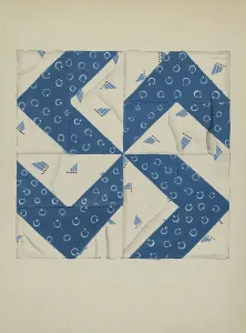 Evelyn Bailey Prints: Patchwork Pattern, c. 1936. Creator: Evelyn Bailey