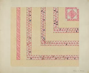 Patchwork Quilt Gallery: Patchwork or Pieced Quilt, c. 1937. Creator: Elbert S. Mowery