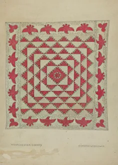 Quilt Prints: Patchwork Quilt, 1935/1942. Creator: Edmond W. Brown