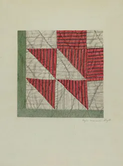 Quilt Prints: Patchwork Quilt, 1935/1942. Creator: Elgin Moncure Styll