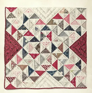 Clarke Prints: Patchwork Quilt, 1935/1942. Creator: Mae A. Clarke