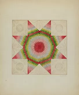 Patchwork Quilt Gallery: Patchwork Quilt, c. 1936. Creator: Jules Lefevere