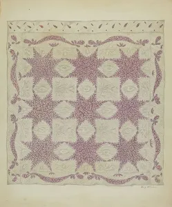 Star Motif Prints: Patchwork Quilt, c. 1936. Creator: Mary Berner