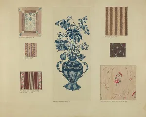 Artists Notes Prints: Patchwork Quilt, c. 1936. Creator: Millia Davenport