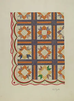 Patchwork Quilt, c. 1937. Creator: George V. Vezolles