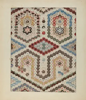 Patchwork Quilt Gallery: Patchwork Quilt, c. 1939. Creator: Sylvia DeZon