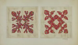 Angus Charlotte Prints: Patchwork Squares, c. 1941. Creator: Charlotte Angus
