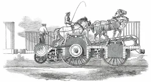 Heath Robinson Prints: The Patent Impulsoria, 1850. Creator: Unknown