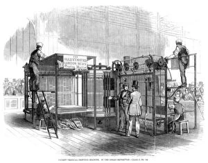 Hyde Park Gallery: Patent vertical printing machine, Great Exhibition, London, 1851