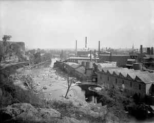Industrial Facility Prints: Paterson, N.J. from Water Works Park, between 1900 and 1906. Creator: Unknown