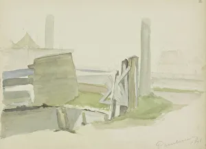 Chris Huidekooper Prints: Path along a canal, c.1896. Creator: Christiaan Huidekoper