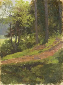 Eastern Europe Prints: Path on the edge of a forest, 1860-1900. Creator: Jan Nowopacky