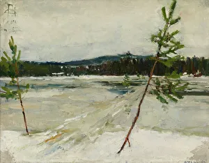 Akseli Gallen Kallela Prints: Path on the Ice, 1887. Creator: Akseli Gallen-Kallela