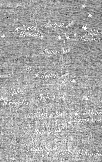 Path of Rosa's comet from Aug, 30 to Sept. 5, 1862. Creator: Unknown