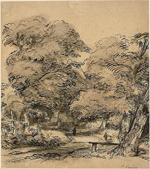 Philips Koninck Prints: A Path in the Woods, n.d. Creator: Philip Koninck