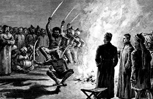 Albert Victor Christian Prints: Pathan sword-dance before Prince Albert Victor at the cavalry camp