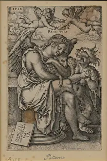 Winged Figures Prints: Patience, 1540. Creator: Sebald Beham