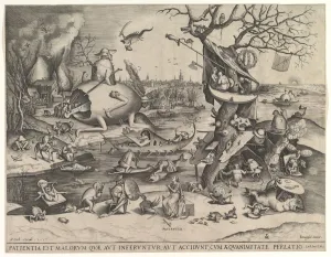 Fishes Prints: Patience (Patientia), 1557. Creator: Pieter van der Heyden