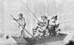 Patient Prints: Patience in a punt, 1792. Artist: Henry William Bunbury