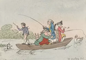 Punting Gallery: Patience in a Punt, ca. 1803. ca. 1803. Creator: Thomas Rowlandson