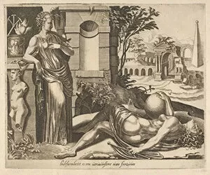 Coornhert Dirck Volkertsen Gallery: Patience as the Victor over Fortune from Six Sayings about Fortune, ca. 1560
