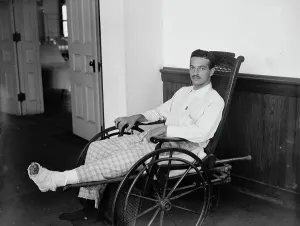Navy Yard Prints: A Patient, Brooklyn Navy Yard Hospital, between 1890 and 1901. Creator: Unknown