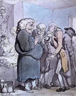 Obesity Prints: Patients consulting an obese quack, 1807. Creator: Thomas Rowlandson