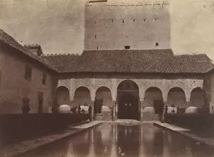 Alhambra Granada Collection: Patio de los Arrayanes, Alhambra, Granada, Spain, 1854. Creator: Alphonse Delaunay