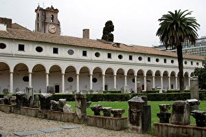 Patio, National Roman Museum (Baths of Diocletian), Rome, Italy, 2009. Creator: LTL