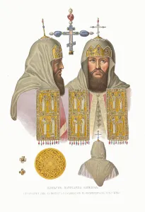 Nikon Prints: Patriarch Nikons Klobuk. From the Antiquities of the Russian State, 1849-1853
