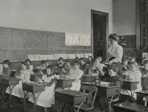 Dressmaking Prints: Pattern making, 1900. Creator: Frances Benjamin Johnston