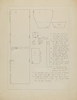 Mans Prints: Pattern for Man's Shirt, c. 1936. Creator: Rosalia Lane