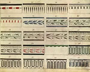 Cecilia Collection: Patterns for tableware, late 18th century, (1944). Creator: Unknown