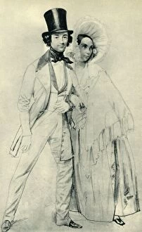 Choreography Collection: Paul and Amalie Taglioni, 1839, (1943). Creator: Franz Kruger