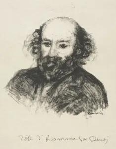 1841 1919 Prints: Paul Cezanne, c. 1902. Creator: Pierre-Auguste Renoir (French, 1841-1919)