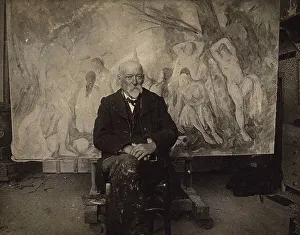 C And Xe9 Collection: Paul Cezanne in his studio in Les Lauves, 1904. Creator: Bernard