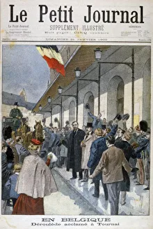 Paul Deroulede arriving in exile in Tournai, Belgium, 1900. Artist: Oswaldo Tofani