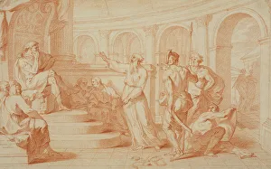 Paul The Apostle Prints: Paul before Felix. Creator: Unknown