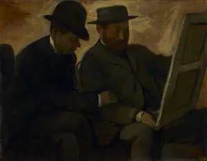 Edgar Degas French Prints: Paul Lafond and Alphonse Cherfils Examining a Painting