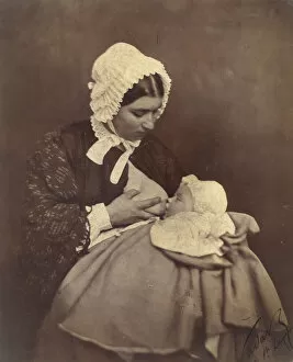 Breast Gallery: [Paul Nadar at the Breast of His Wet Nurse], 1856. Creator: Nadar