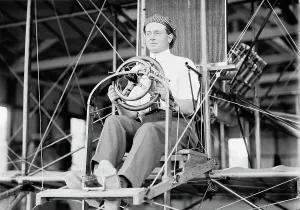 Glass Negatives Gmgpc Prints: Paul Peck, Commercial Aviator - In Curtiss Type Plane; College Park