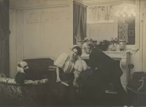 Ernest Gallery: Paul Poujaud, Mme. Arthur Fontaine, and Degas, 1895. Creator: Edgar Degas