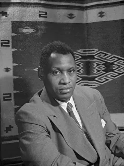Paul Robeson, baritone, Washington, D. C, 1942. Creator: Gordon Parks