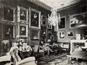 Paul Sinebrychoff (1859-1917) in his study, 1910s